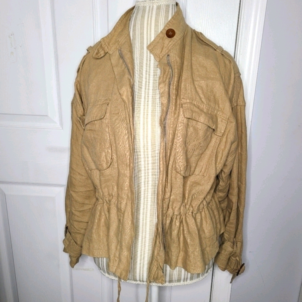 Zara Linen Basic Utility Jacket - image 7